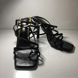 Square Toe Strappy Heel